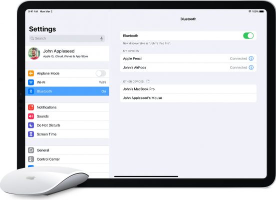 Tastiera, Trackpad & Mouse su iPad