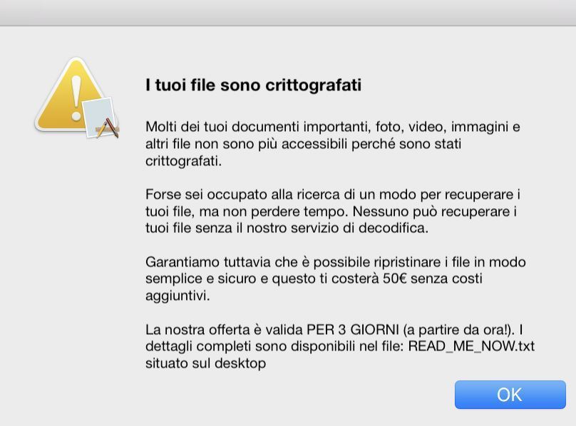 Evilquest macOS Riscatto