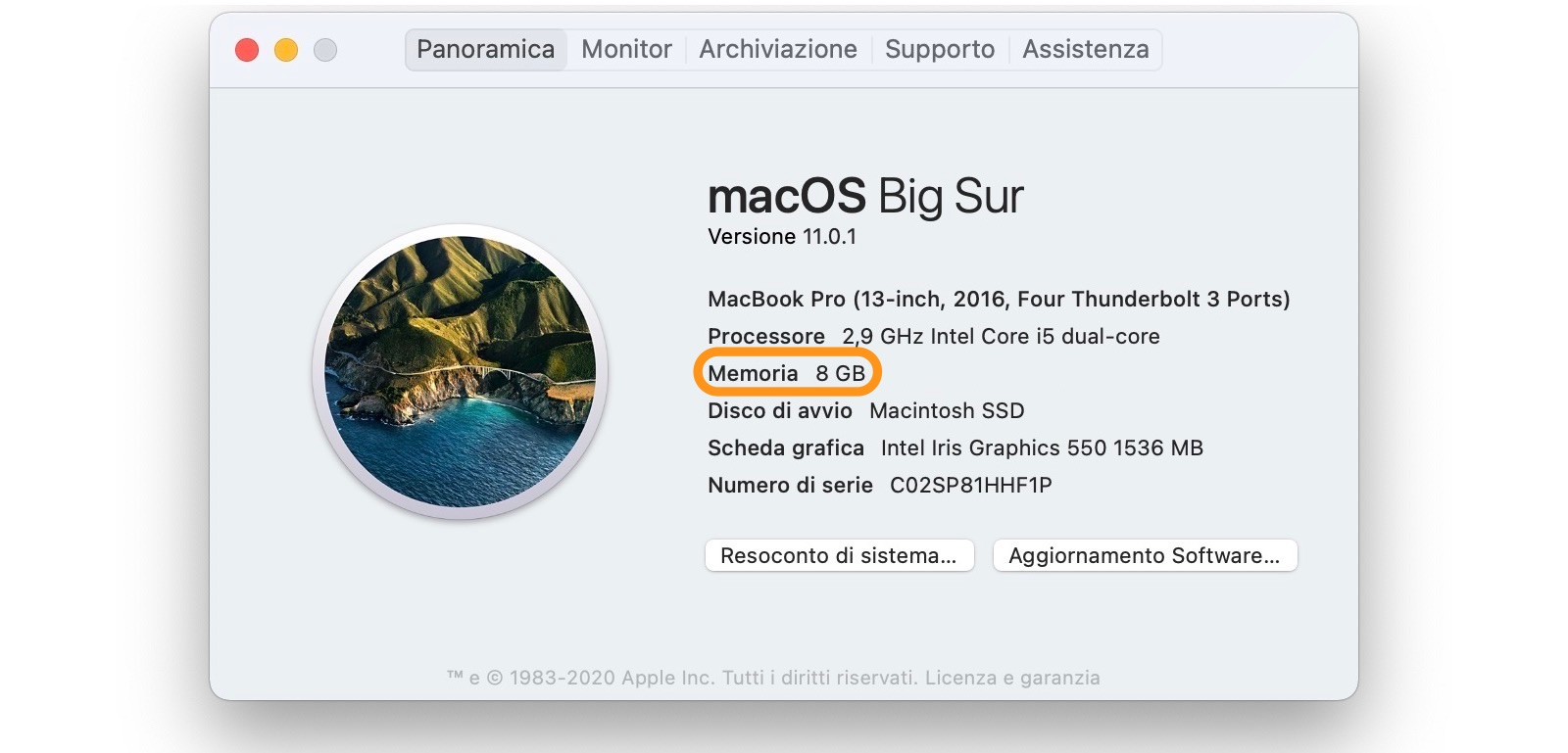Conoscere Quantitativo Memoria Installata su Mac